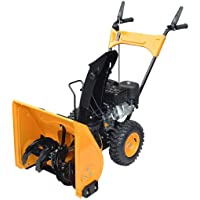 vidaXL Máquina Quitanieves 6-5 HP 4 Velocidades Motor ZONGSHEN Amarilla y Negra